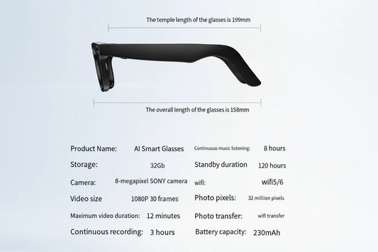 AI Camera Smart Glasses